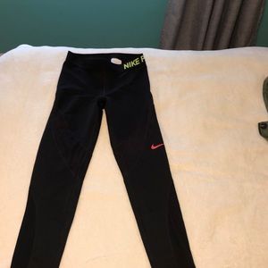 Pink/Black Nike Pro Leggings